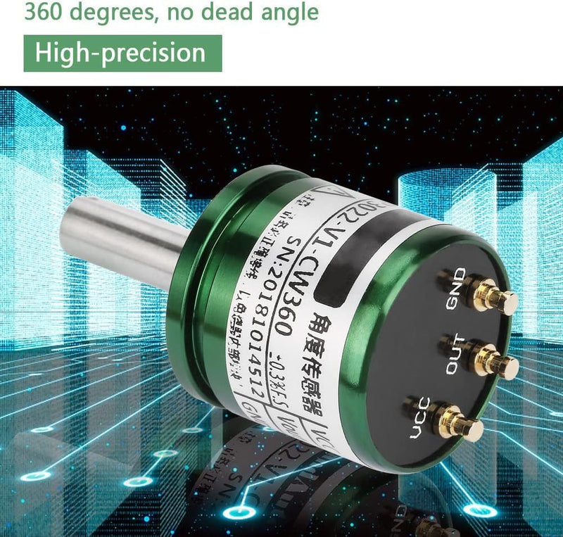 Rotatable Hall Sensor, 0.088°0-360 Degrees Rotatable Hall Angle Sensor 0-5V Output Full Circle 12Bit DC 5V Supply Voltage DC 0-5V Output Voltage