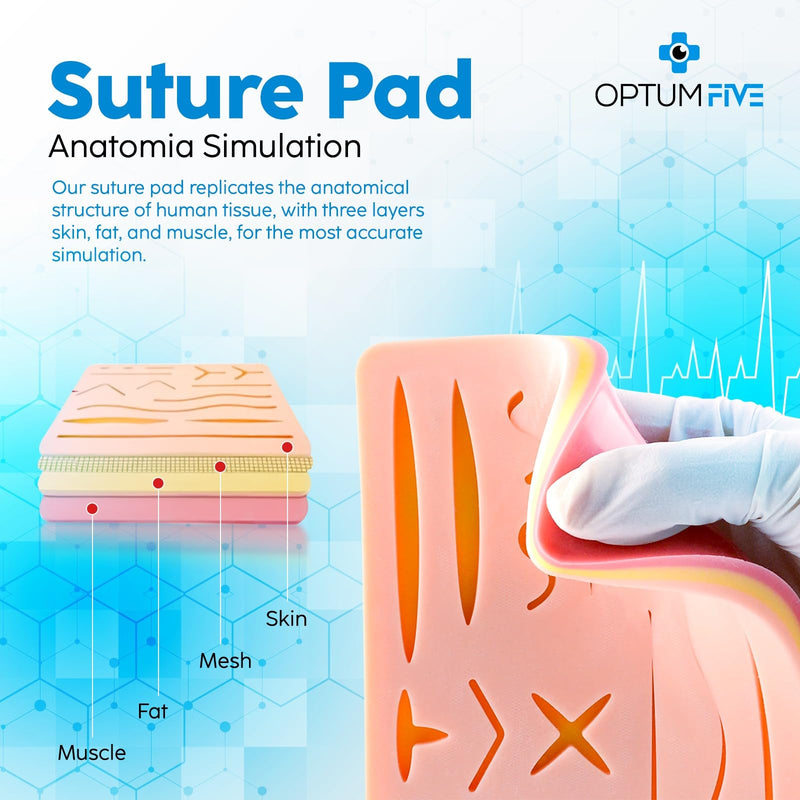 Suture Practice kit 31-Piece Set - Suture Training Kit with Knot and Threads - Suturing kit with Suture pad -Sutchering kit School Essentials