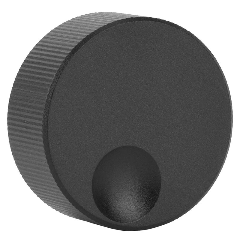 Aluminium Volume Control Knob, 32x13mm, Black, Universal, with Set Screw for 6mm Potentiometer