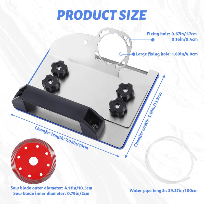 45 Degree Tile Chamfering Tool, Tile Cutter Tool Angle Grinder Stand Tile Tools Angle Grinder Tool for 45 Degree Chamfer Tile Cutting Tools, Angle Grinder Attachments for 100-Type Manual Tile Cutters
