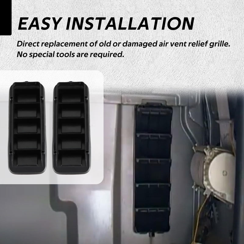 2PCS Upgraded Back Panel Air Vent Relief Grille, Cabin Pressure Air Vent Relief Valve Panel Grille Compatible with Colorado Silverado 1500 2500 3500 Sierra 1500 2500 3500 Replace#: 13596856