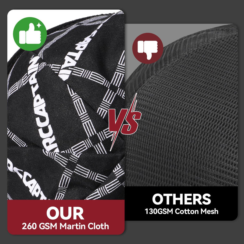 ARCCAPTAIN Reversible Welding Cap, 8 Panel Protective Welders Cap, 10 oz Fireproof Cotton Comforts for Safety and Protection While Welding to Men Women, Black, 7 1/4