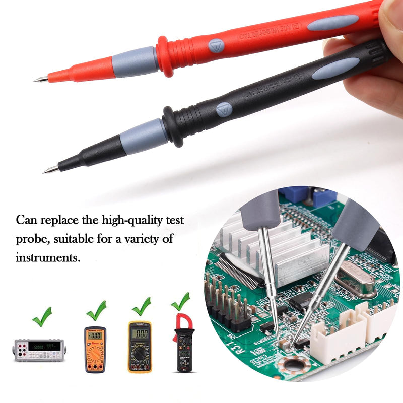 22-Piece Multimeter Test Lead Kit, Back Probe Test Leads,Multimeter Probes,Test Leads with Alligator Clips, Replaceable Gold-Plated Probes,Soft Silicone Wire ，for Digital Multi Tester