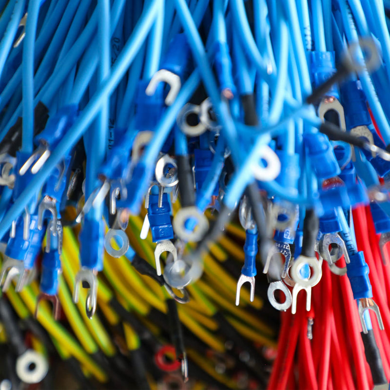 300 Pcs Electrical Connectors, Insulated Wire Cable Electrical Connectors, Fork Ring Spade Butt Quick Disconnect Crimp Terminals Lugs Set, Male/Female Wire Cable Crimp Terminals Connectors