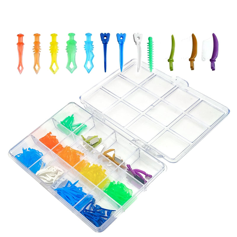 185pcs Dental Matrix Wedges Kit Interdental Wedge/Adaptive Teeth Gap Wedge/Tulwar/Diamond/Wedges Knife Wedge Guard for Tooth Restoration
