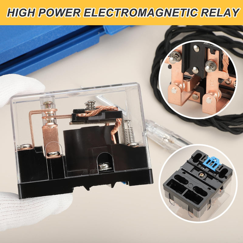 PATIKIL AC110V 80A Electromagnetic Relay, High Power Relay DPDT 2NO 2NC 8 Terminals Din Rail Mounting