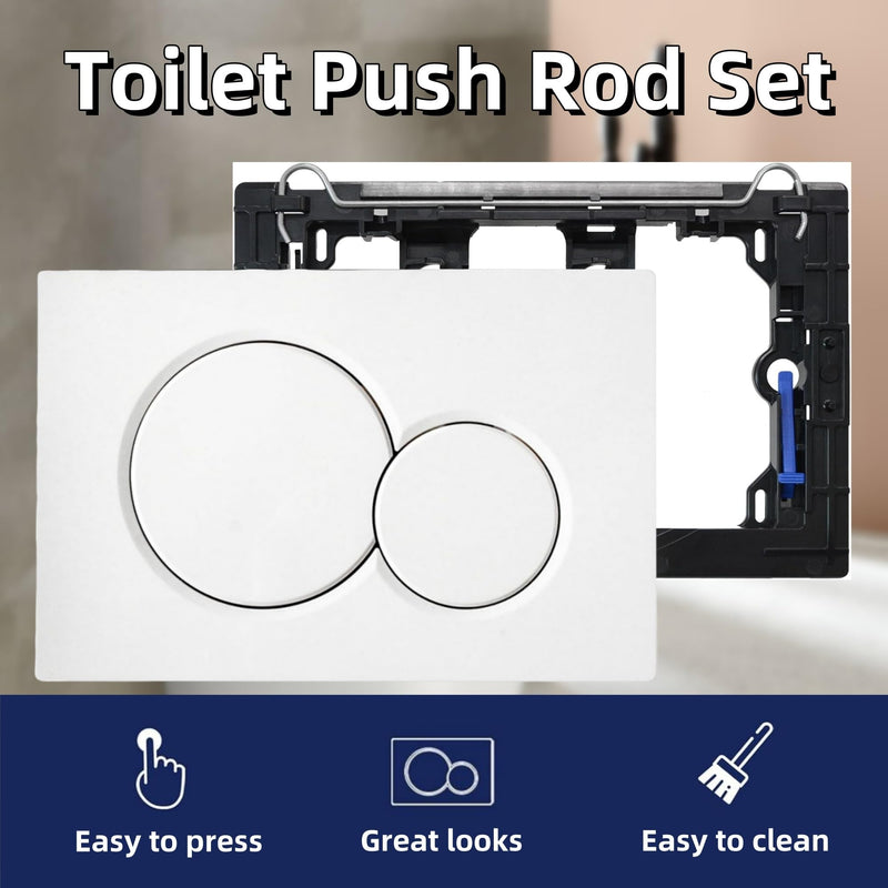 Banhey Dual Flush Actuator Plate, Compatible with Geberit 115.770.46.5. Replacement Parts for Concealed Cistern Toilet Repair (White) White