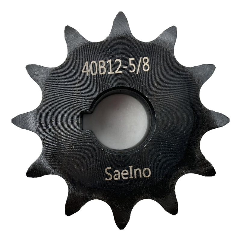 #40 Roller Chain Sprocket Type B 5/8 inch Bore 12 Tooth, Hardened Antirust 1045 Steel Drive Sprockets 40B12-5/8