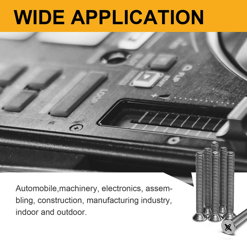 50PCS Machine Screws, Extra Long 6-32 x 1-1/2", 1-3/4", 2", Stainless Steel Outlet Extender Screws for Fixing Wonky and Sunken Electrical Outlets, Device Mounting, and Receptacle Repairs 50Pcs Mix