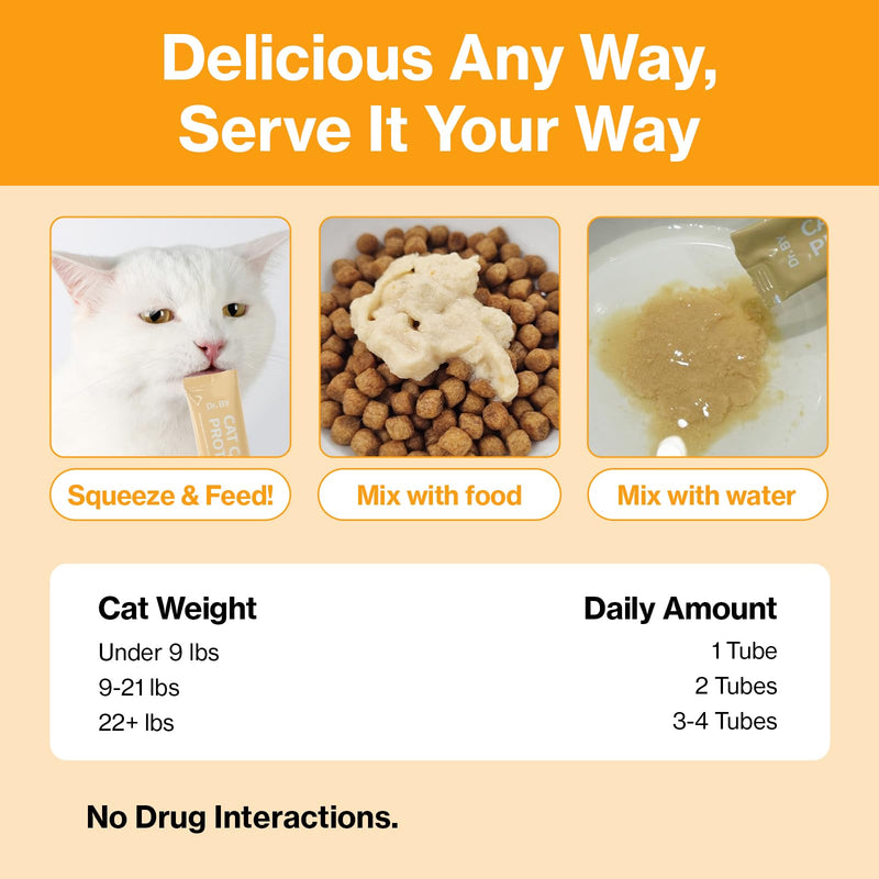 Doctor By Cat Colostrum Protein Cat Supplement Immune Support Muscle Growth, Gentle on Digestion for Kittens, Adult&Senior Cats with Goat Milk, Whey Protein Isolate, Colostrum Lickable Formula