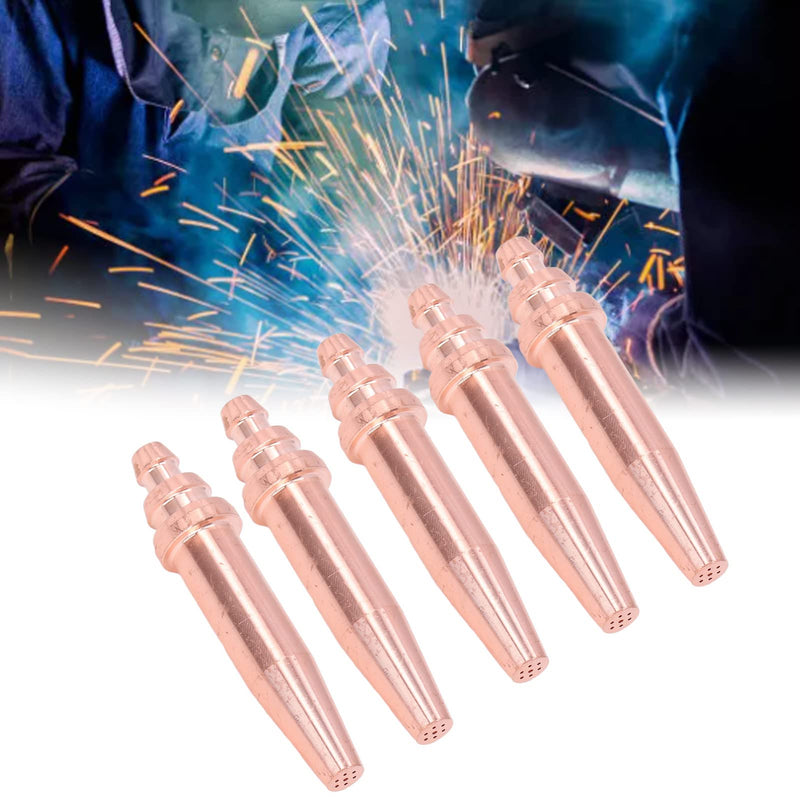 5PCS G02-1 Acetylene Cutting Torch Tips Equal Pressure Isobaric Cutting Tips Copper Cutting Nozzles Torch Consumables