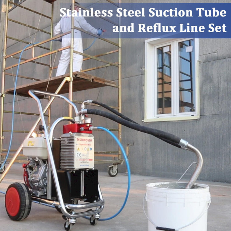 Suction Hose and Reflux Line Sets, Airless Paint Sprayer Accessories, Compatible with Graco 390 395 490 495 595 and Tongshan T300 500 Airless Spraying/Line Painting Machine