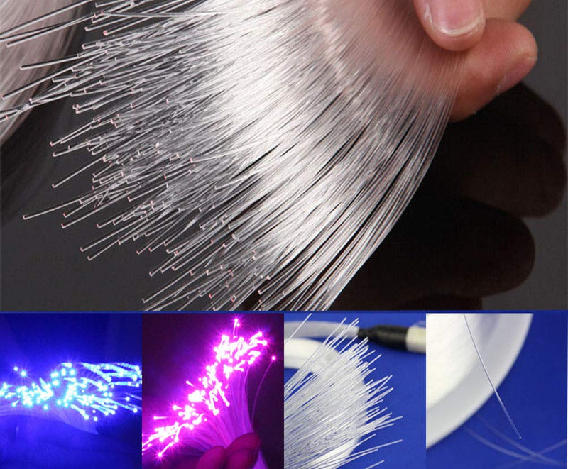 AZIMOM PMMA Plastic End Glow Fiber Optic Cable 0.75mm(0.03in) 100m(328ft)/Roll for Star Sky Ceiling All Kind Led Light Engine Driver Source 0.03in/0.75mm*328ft