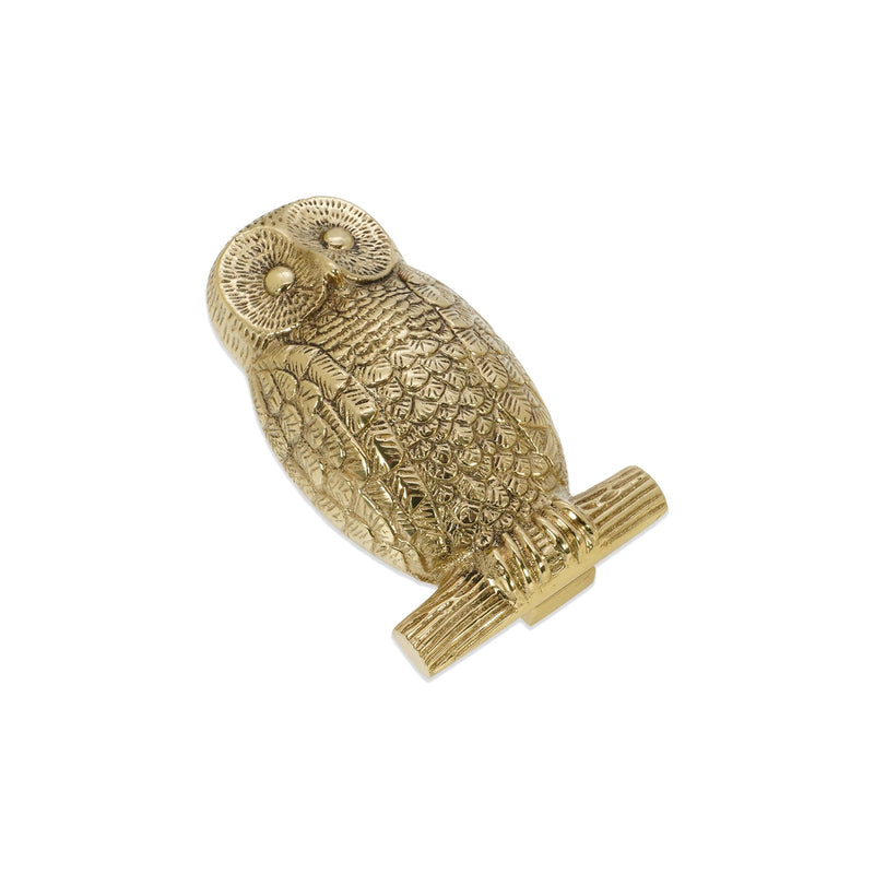 Infinity Decor Solid Brass Owl Shaped Door Knocker in Polished Brass Finish – Premium Quality Hand Door Knocker for Entrance Front Door Furniture