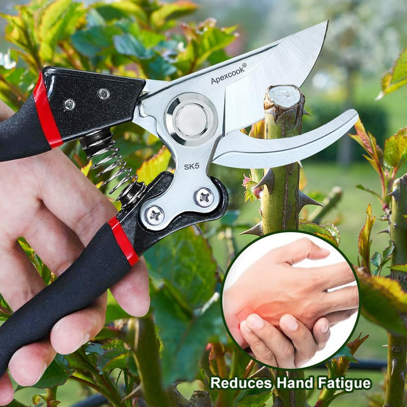 Garden Shears, Handheld Pruning Shears for Heavy Duty, Ergonomic Gardening Tools for Pruning Branches, Plants, Shrubs and Vines, Professional Sharp Garden Scissors (Classic Garden Shears) Classic Garden Shears