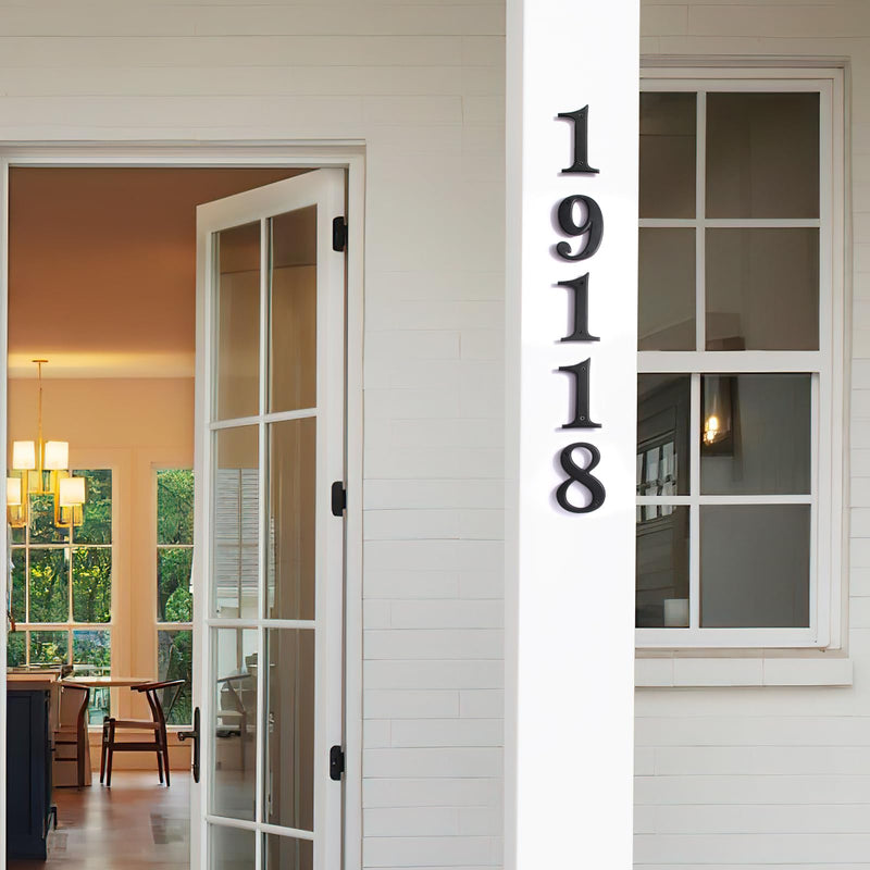 House Numbers 1, Emotionlite House Address Numbers, Black Large Modern House Numbers for Outside, Metal Mailbox Number, 5" Zinc Alloy Style 5 inch