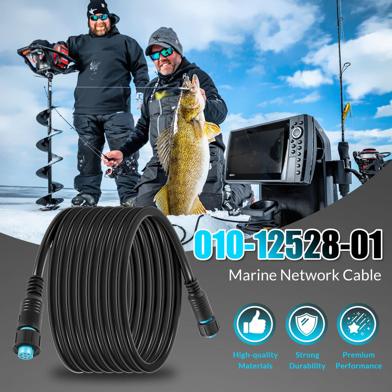 010-12528-01 Marine Network Cable 20 ft./6 m, Small Connector, for GC 200 Marine IP Camera, for GLS 10, GMR Fantom 126/124/56/54, GXM 54/53, for Panoptix LiveScope, Connect BlueNet Devices 20 ft / 6 m
