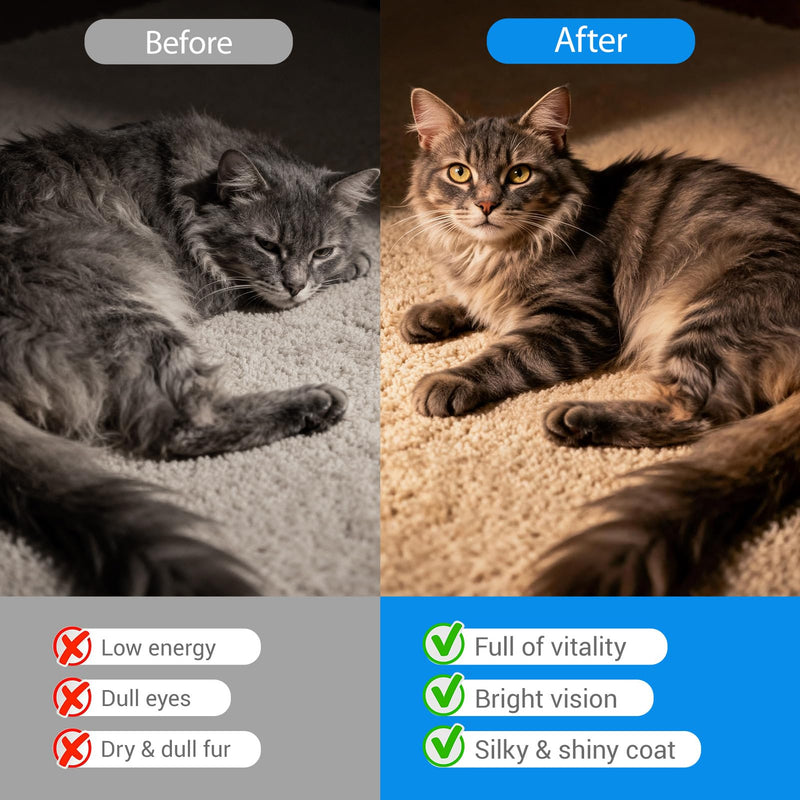 Taurine for Cats, Cat Taurine Supplement for Heart, Vision, Coat Support, Easy to Mix in Food, Unflavored Taurine Powder for All Ages Including Kittens – 200g(7 oz)