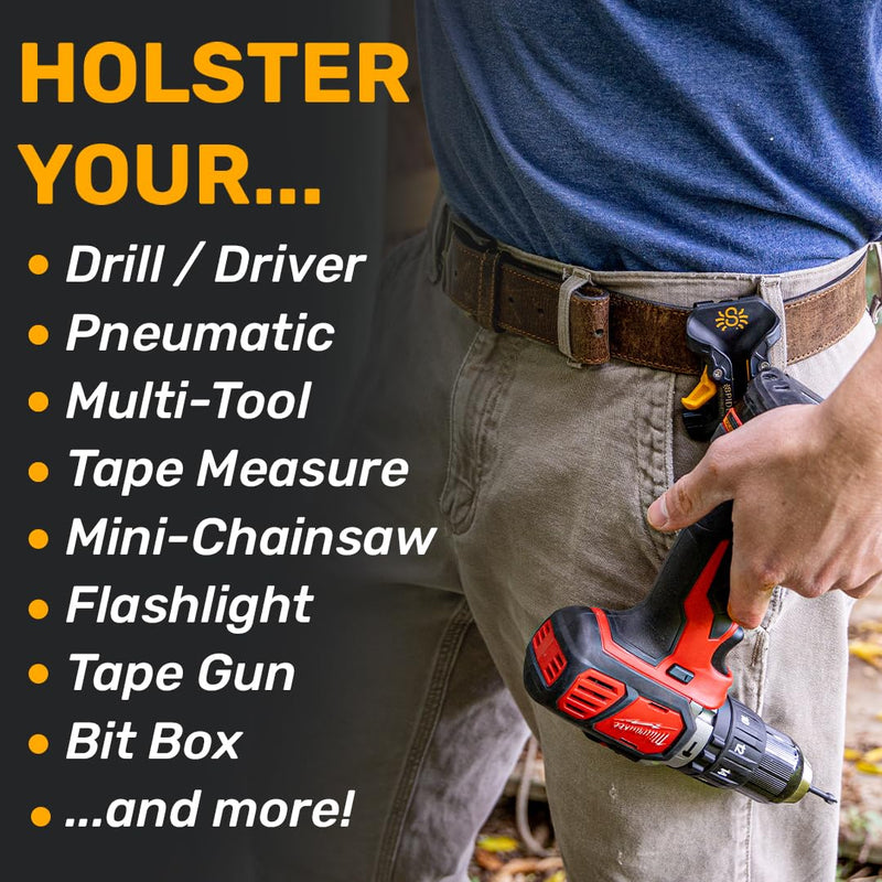 Spider Tool Holster - Self Locking, Quick Draw, Universal Tool Holder - Clips onto Any Belt - Requires Other Spider Tool Holster Accessories