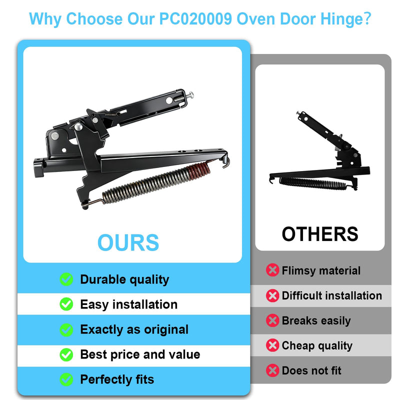 PC020009 Range Oven Door Hinges Part, Compatible with Viking Range Series VGSS360 VGSC487 VGIC365 VESC305 VDSC487, Replaces AP5315870 811473 Heavy-Duty Hinge Kit 1