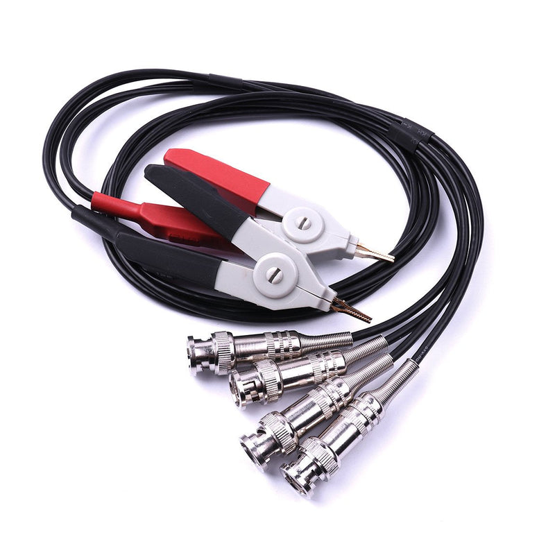 ATOPLEE 2pcs LCR Meter Test Leads Lead Clip Cable Terminal Probe Wires,with 4 BNC Electrician Test Leads Kit,Digital Electrical Test Probes Set for LCR Meter Multimeter