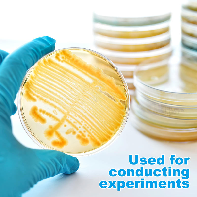20-Pack Pre-Poured Nutrient Agar Plates, Sterile Petri Dishes for Kids Science Fair Projects, Microbiology and Mycology, STEM School, Ready-to-Use Kit