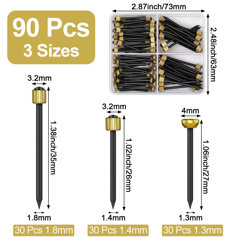90PCS Picture Hanging Nails, 3 Sizes Wall Decorative Nails for Hanging Pictures Frame Kit Hanging Hardware Tool Hangers for Claw Drywall Nails (Small Medium Large Nails) Picture Hanging Nails Kit