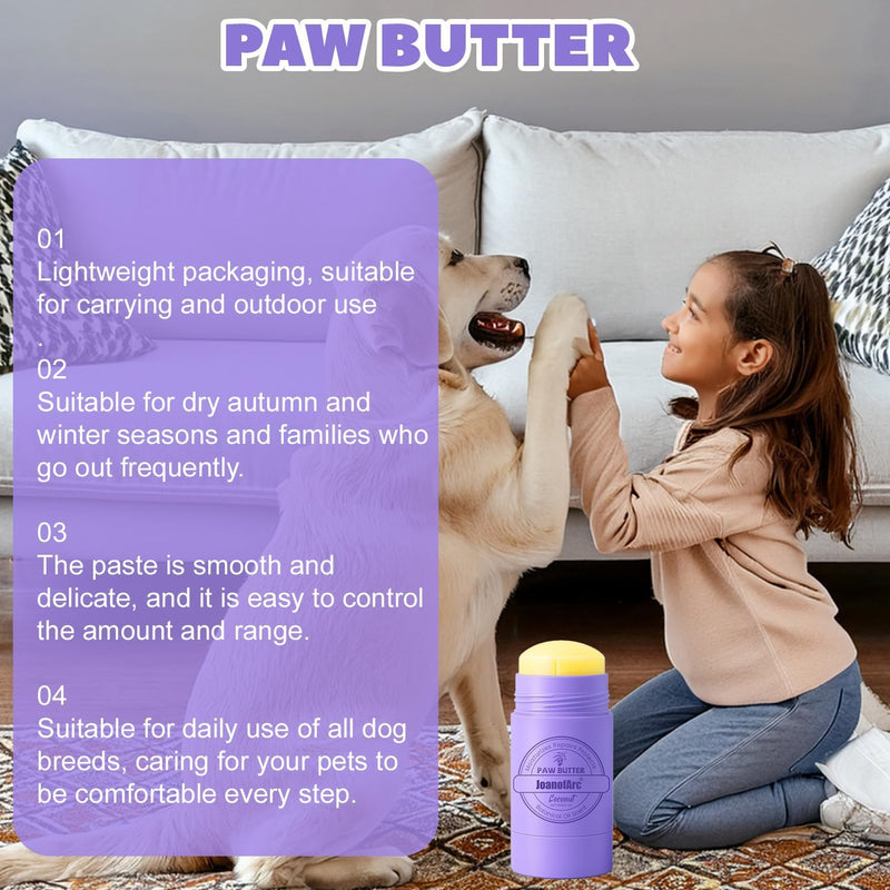Dog Paw Balm, Lick-Safe Dog Paw Nose Balm, Moisturizer Soother Dry Cracked Snout Paws with Coconut Oil, All-Natural Nose Cream for Dog Cat Paws, Nose, Elbows, Horse Hoof, Cat Petts Care, 30g /1oz