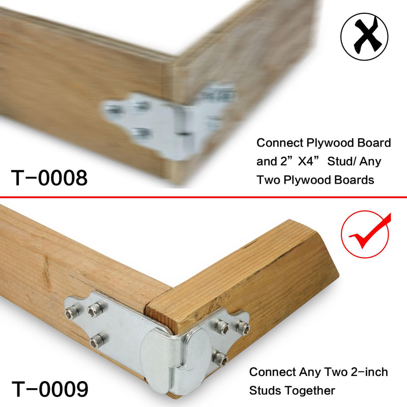 8 PC Utility Trailer Rack Wood Panel Sides Stake Bed Gate Latch Corner Connector Stake Body (4 Corners) T-0009