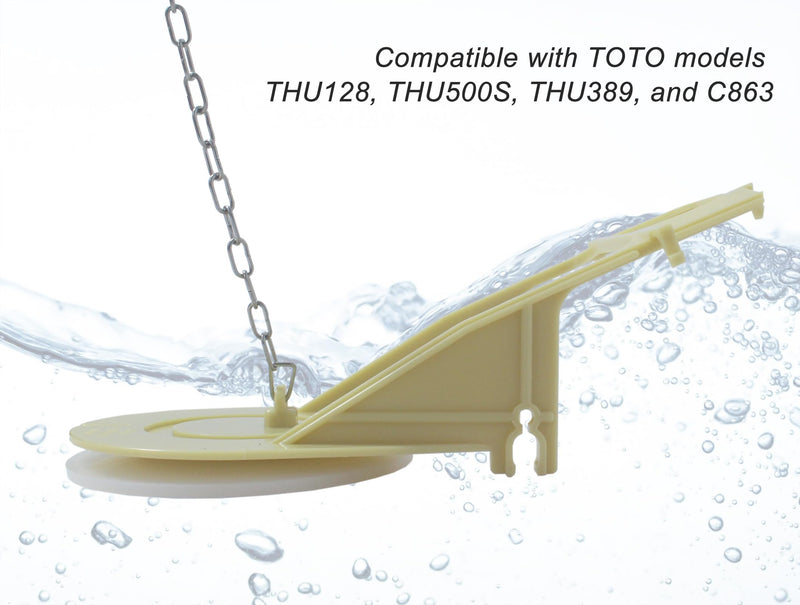 3-Inch Toilet Flush Valve Flapper Compatible with TOTO THU128 THU092-7 Flapper Valve Replacement Parts with Silicone Seal and Counter Balanced