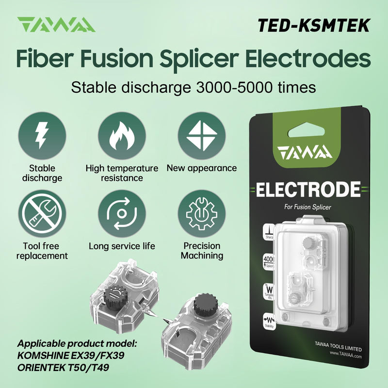 Fiber Optical Fusion Splicer Electrodes Stick Suit for KomShine FX39 EX39 Fiber Splicer Splicing Machine With 5000 Times Electrodes Life