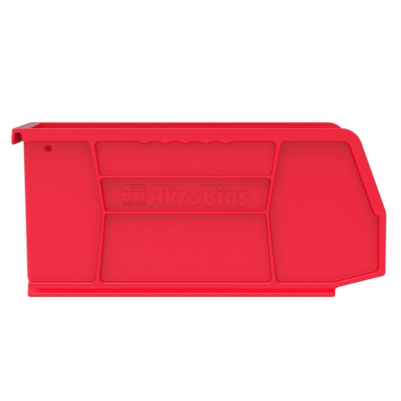 Akro-Mils 30230 AkroBins Plastic Storage Bins, Space-Saving Stackable Bins, Garage Organization Bins, Pantry Organization, Craft Storage, 11-Inch x 5-Inch x 5-Inch, Red, 12-Pack Containers