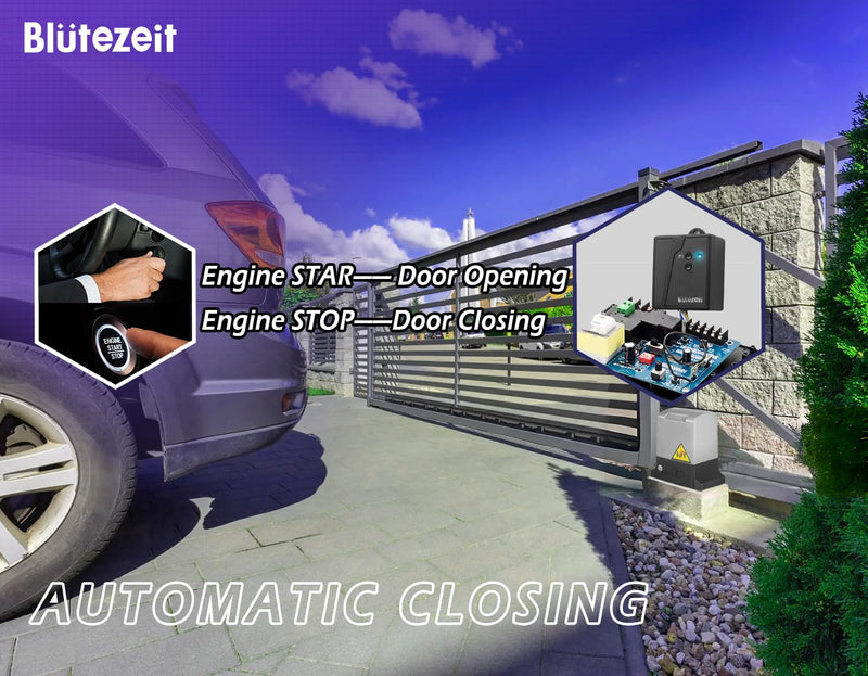 Blütezeit Vehicle Exit Sensor 2.4G Bluetooth, Driveway Gate Vehicle Exit Wand Detector Car Link USB for Sliding Gate Motor/Swing Gates/Garage Door Opener Access System Automatic Opening/Closing Sensor + 2pcs USB