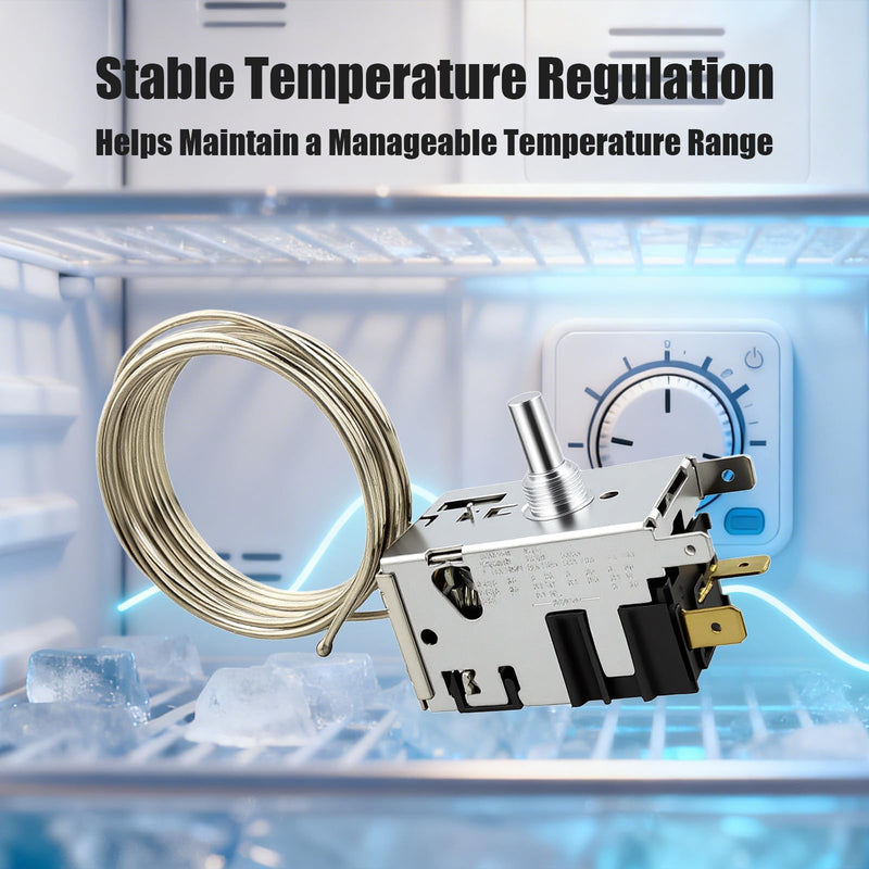 800366 Temp Control Kit Compatible with True Refrigeration Replace 077B6806 077B7172 988282, 76" Coil Sensing Thermostat