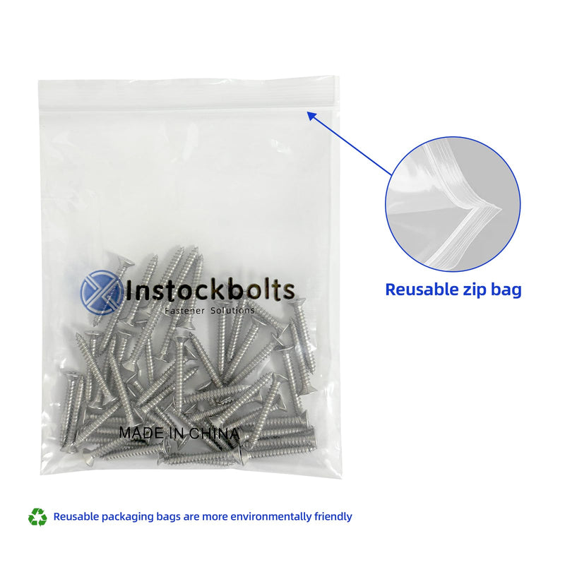 #8 x 1 Flat Head Sheet Metal Screws Phillips Drive Wood Screws, 304 Stainless Steel 18-8, Pack of 100 #8 x 1" Silver