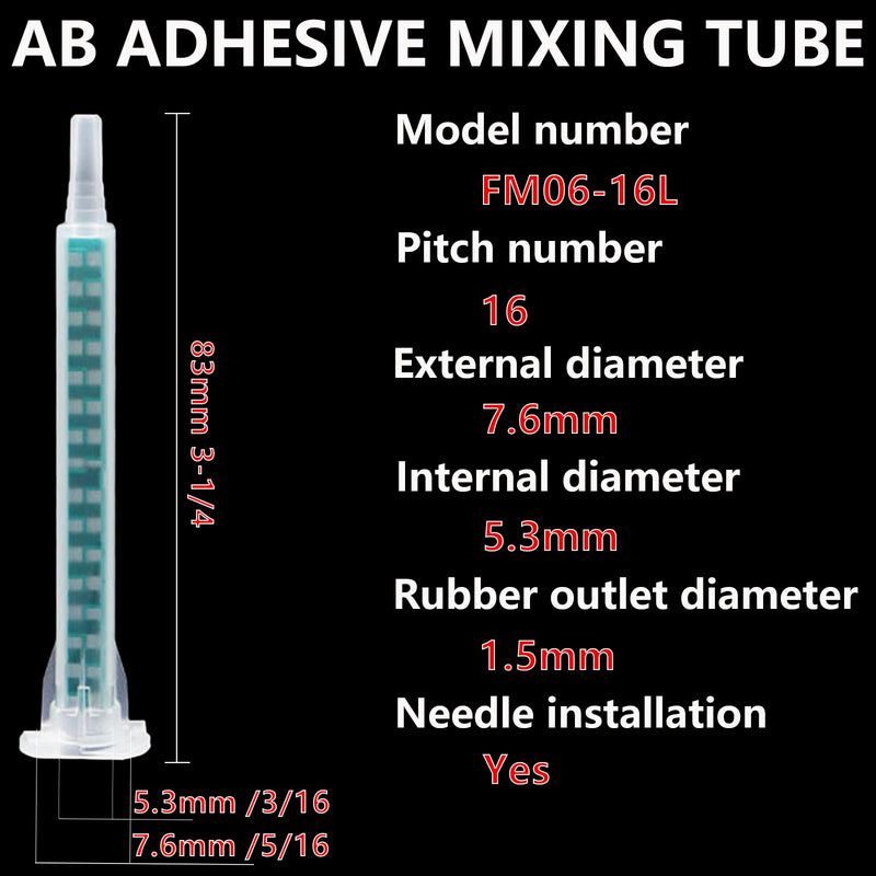 40 PCS Epoxy Mixing Nozzles Static Mixing Nozzles for AB Glue Gun Static Mixer Nozzle Mixing Tube Glue Gun Applicator 50ml/1:1/1:2