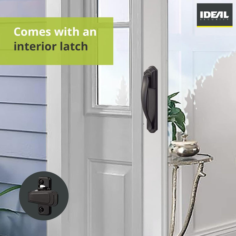 Ideal Security DX Pull Handle Replacement Set for Storm Door and Screen Door, Black