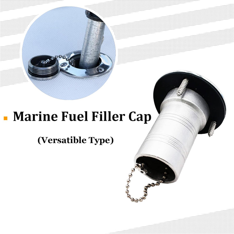 Atibin Steel Hardware Fuel Filler Deck Marine Steel Gas Cap Boat Diesel Stainless Fuel Deck Cap SUS316 2'' 2"