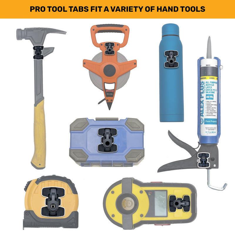Spider Pro Tool Holster Bundle - 1 Pro Tool Holster + 2 Pro Tool Grip + 2 Pro Tool Tabs + 2 Drill Pins + 1 BitGripper + 1 Magnetic BitGripper - Compatible with All Major Brands