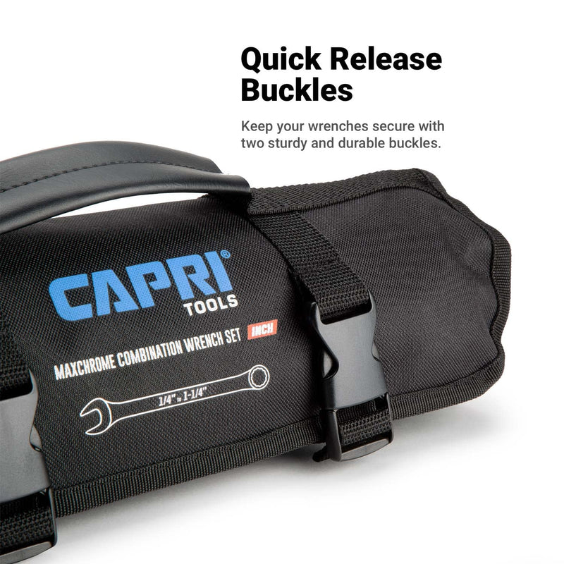 Capri Tools Wrench Roll Up Pouch Standard Pockets Sae / 17 Pockets / Buckle Closure