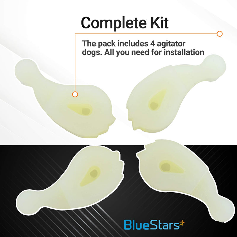 BlueStars 4 Packs 80040 Washer Agitator Dogs - Heavy Duty - Compatible with Whirlpool & Kenmore Washers - Replaces 285612 285770 3366877 387091 80040VP 4-Pack - NewNest Australia