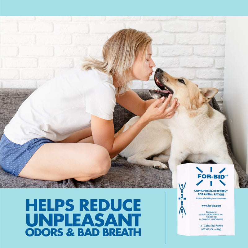 For-Bid for Dogs and Cats | Stool Eating & Coprophagia Deterrent | Dog & Cat Food Powder Additive to Prevent Dogs from Eating Poop | Safe for Your Pets | Vet Recommended Formula for Anti-Coprophagia 2 Box - PawsPlanet Australia