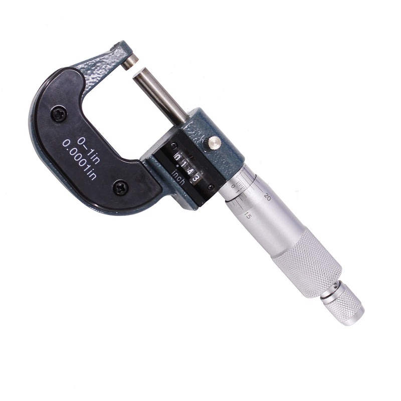 HFS(R) 1" Mechanical Digital Outside Micrometer Digit Counter Carbide Tips 0.0001"