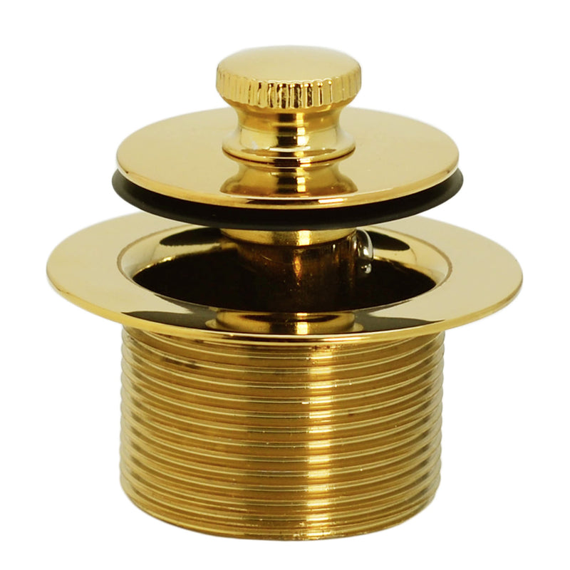 Westbrass Twist & Close Tub Trim Set with One-Hole Overflow Faceplate, Polished Brass, D94-01