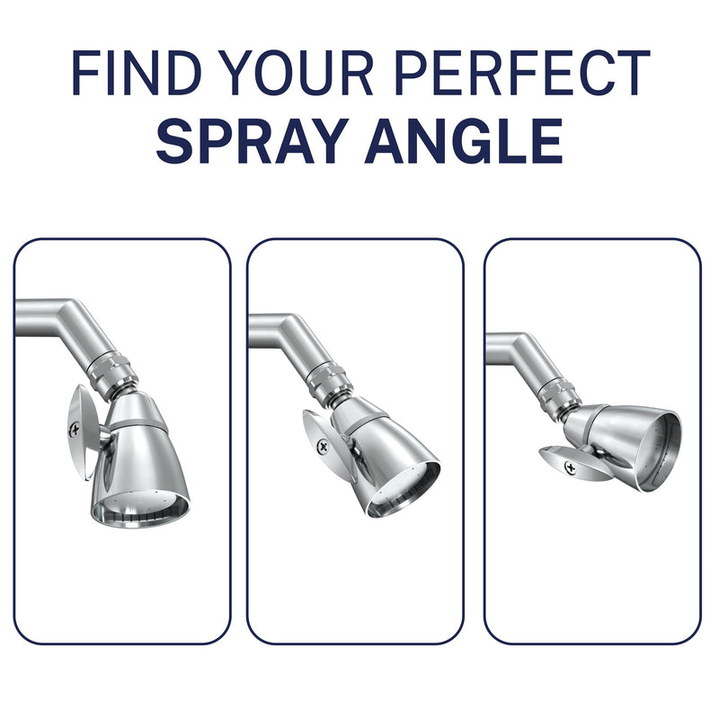 HammerHead Showers® Solid Metal 2 Inch High Pressure Shower Heads - CHROME – 2.5 GPM Shower Heads High Pressure - High Flow Shower Head with ADJUSTABLE SPRAY PATTERN - Fixed Shower Head - NewNest Australia