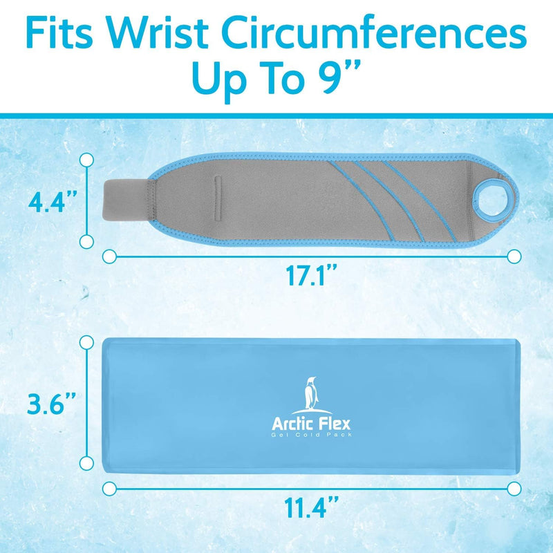 Arctic Flex Wrist Ice Pack Wrap - Refreezable Gel Compression Support - Flexible Hot & Cold Brace for Injuries, Rheumatoid, Tendinitis, Swelling & Carpal Tunnel - Reusable for Pain & Muscle Therapy 1