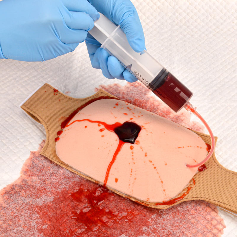 Wound Packing Trainer, Stop Bleeding Trainer with Bleeding Function, Wearable Wound Moulage Training Kit