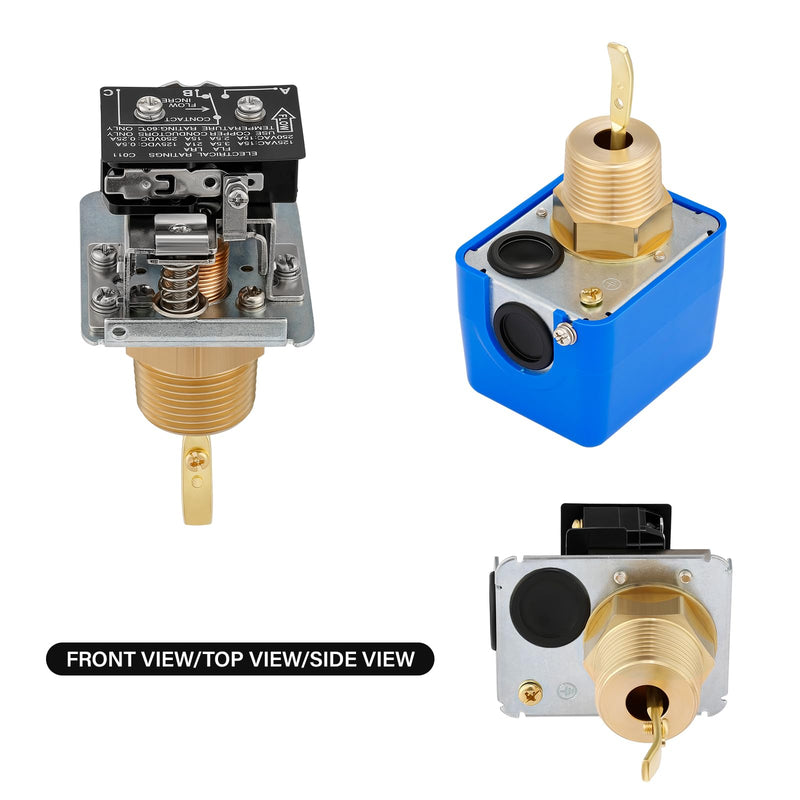 Solimeta Liquid Water Oil Water Flow Sensor Switch Paddle Type SPDT 1"/dn25 200V FQS-25 1"