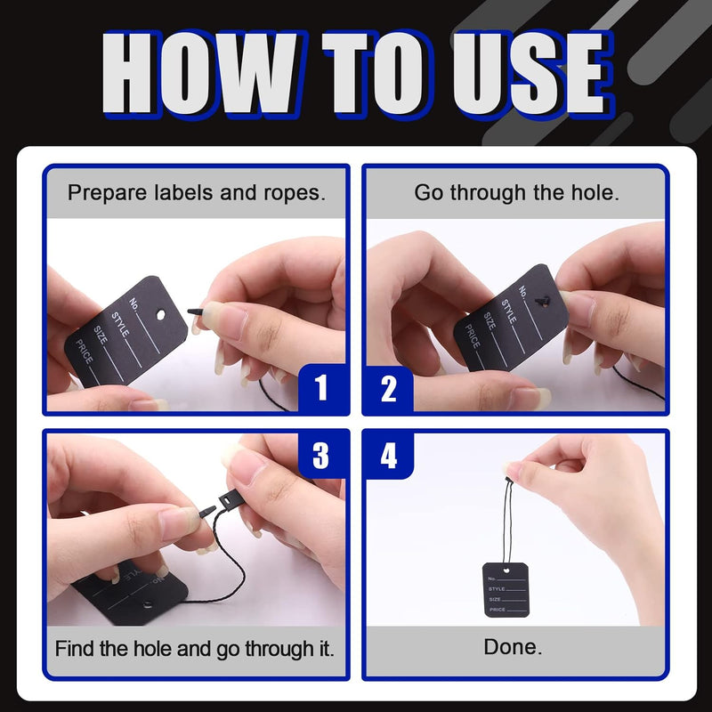 1700Pcs Price Tags with Hang Tag Strings and Snap Lock Pins Loop - NewNest Australia