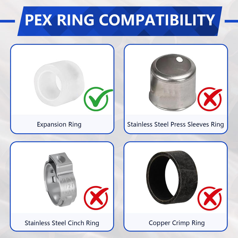 (10-Pack YVSKM) 1/2" PEX-A Expansion × 1/2" Female NPT Brass Drop Ear Elbow, Lead-Free Full Flow Threaded Connection Fitting, ASTM F1960, 90° PEX-A Pipe Connector for Plumbing & Water Supply 1/2 Inch (10Pack) PEX-A FIP Drop-ear Elbow